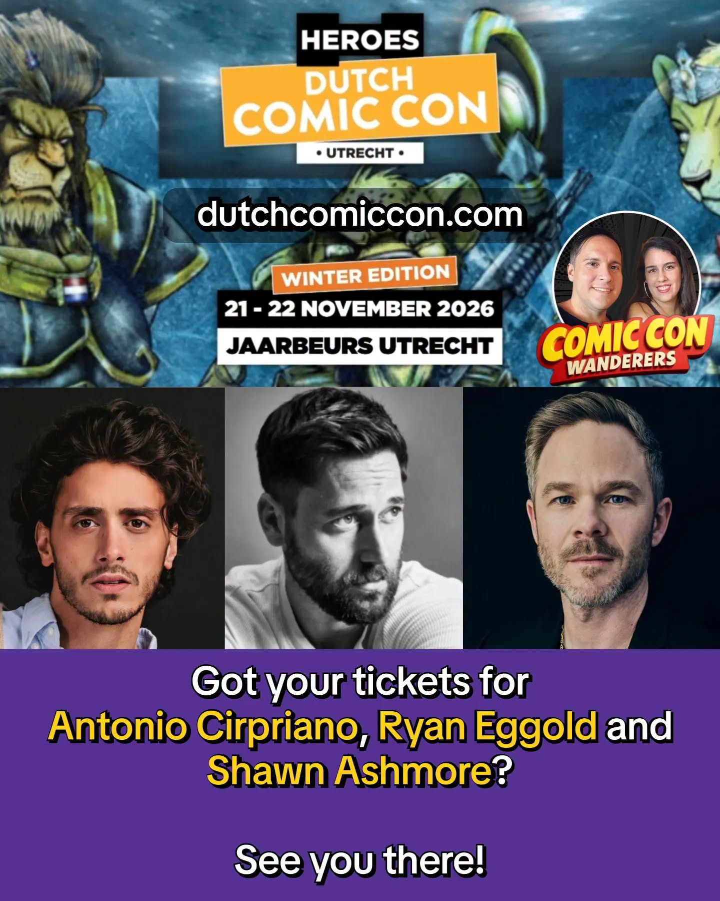 Comic Con Wanderers Announcement Graphic